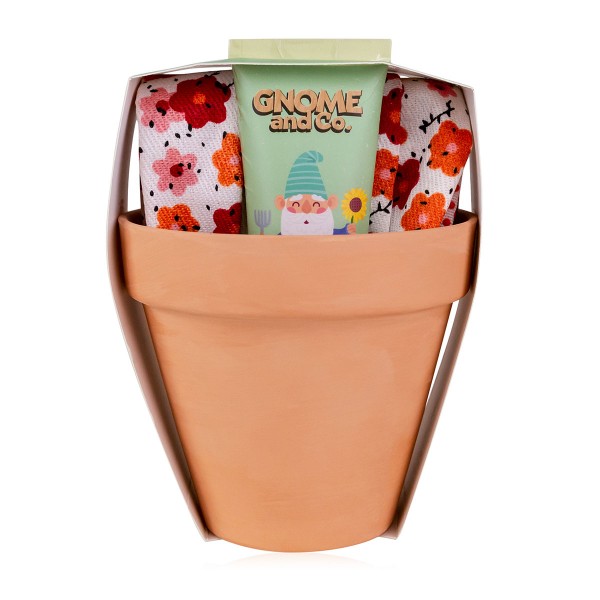Geschenkset "Gnome & Co." im Blumentopf