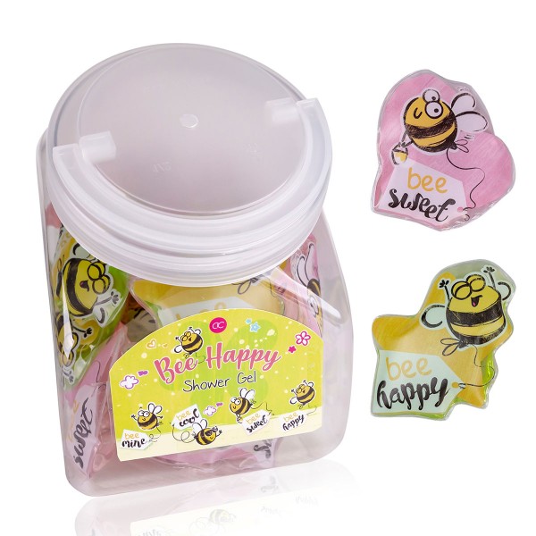 Mini-Duschgel Bee Happy 24 Stück im Bonbonglas